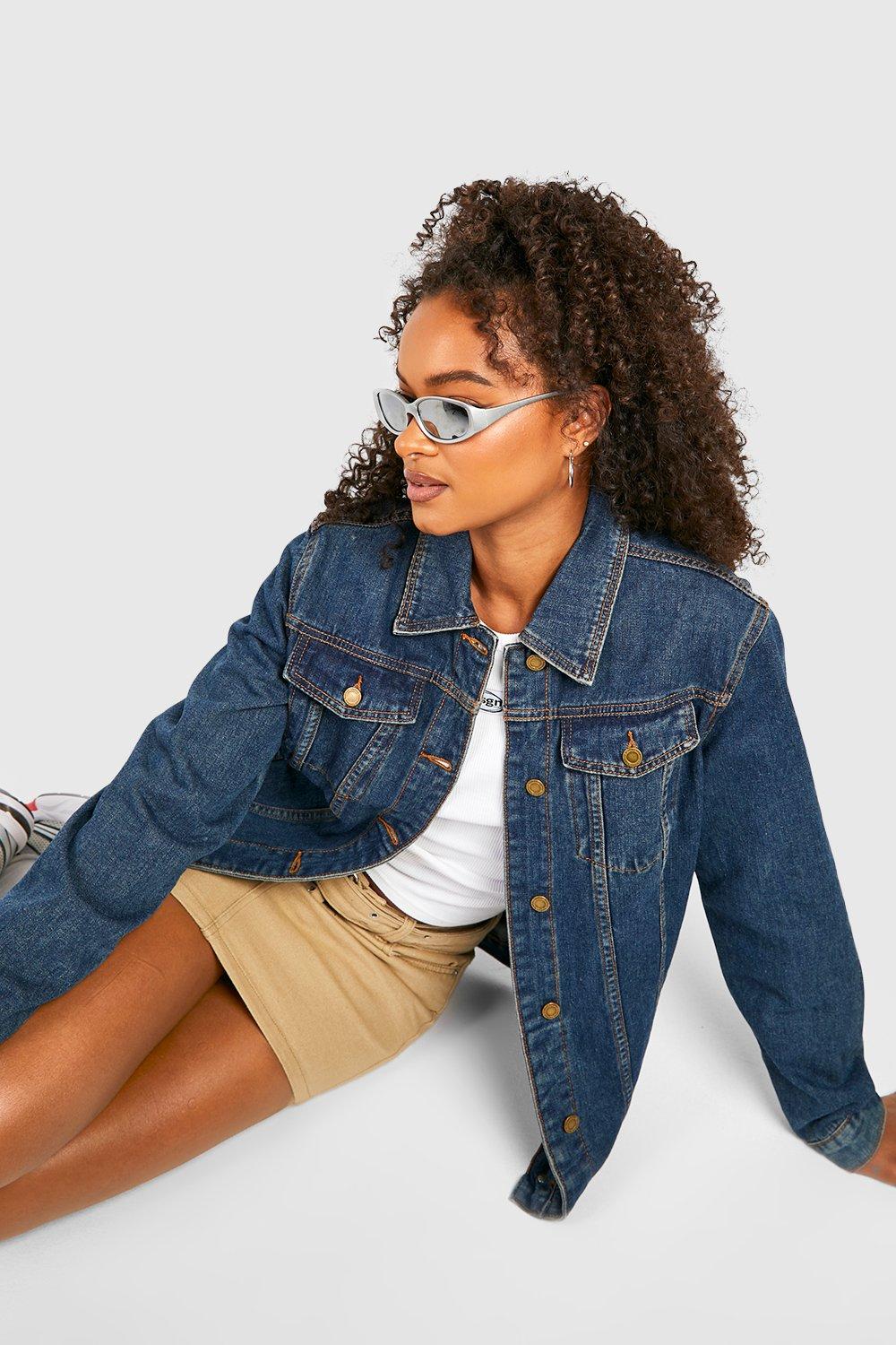 Tall Veste oversize en jean d lav